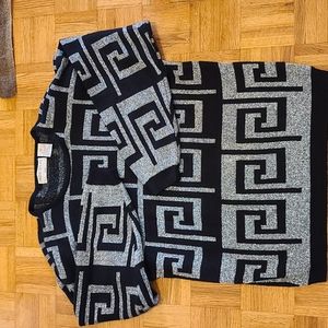 Sweater  principles  black and silver  large size